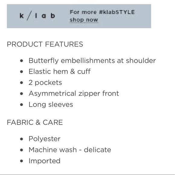 ⬇️K/lab asymmetrical Ruffle satin jacket sz M NWT - Picture 4 of 4